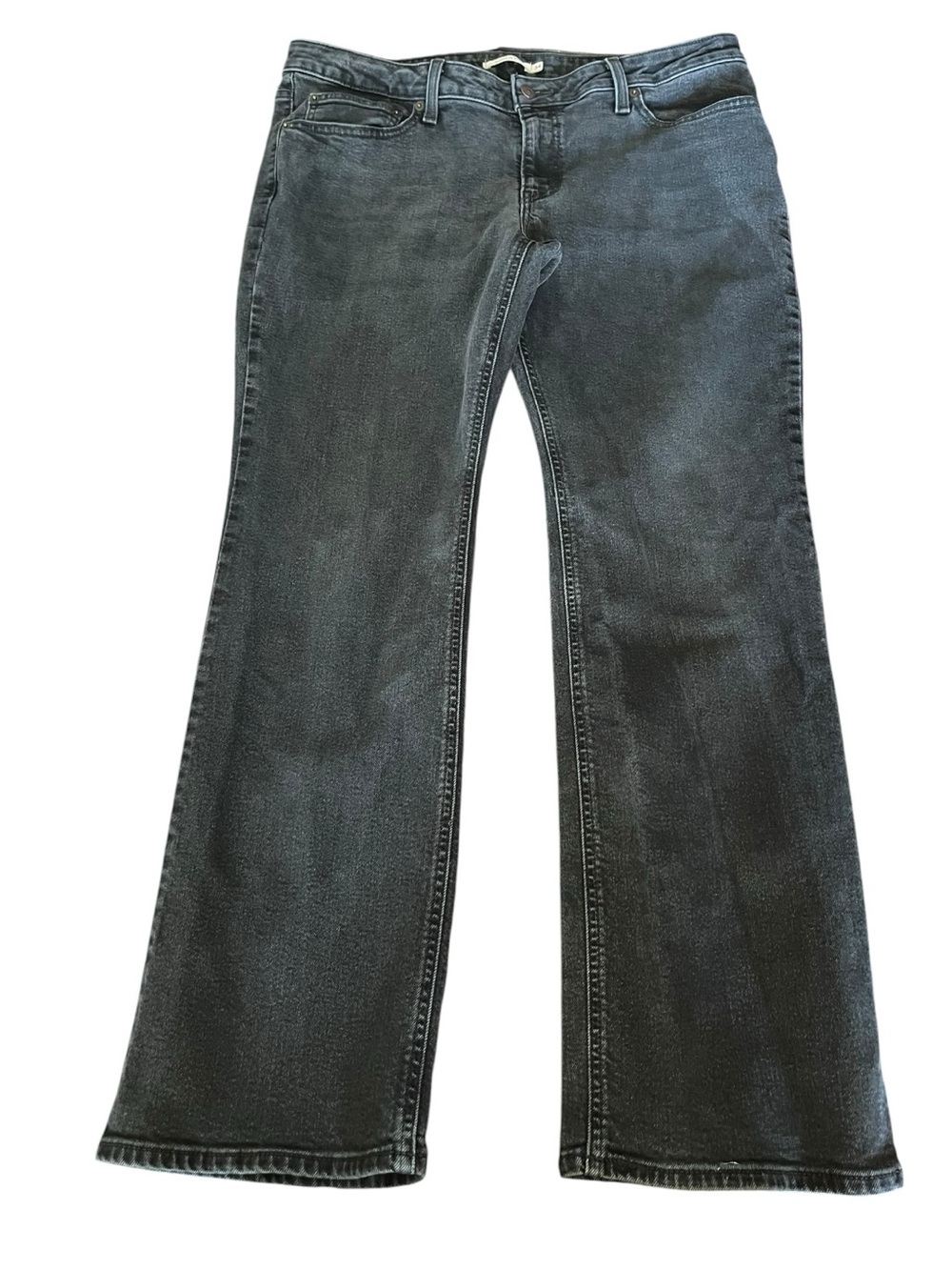 Levi’s Superlow Bootcut Jeans Women’s 34 Black Wash Low Rise Flare Wide Leg Y2K